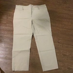 Cropped khaki pants